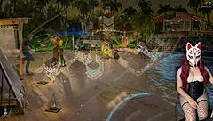 Sexy Babes On The Beach In Steps Of Debauchery