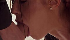 Steamy pool table action with shaved pussies and toys