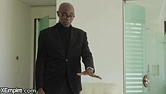 Brazilian latina gets huge dildo in pussy and asshole for christmas!