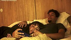 My step-sister nearly gets caught while giving me deepthroat