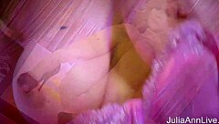 Julia Ann's big pussy playtime in sexy lingerie