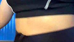 Hot Babe Licks Pussy To Orgasm In Crowded Bathroom