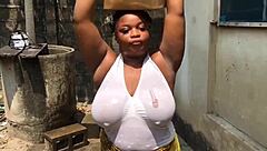 Feeling The Rush As Bitch With Massive Tits Gets Helped And Fucked Hard Outdoors