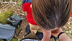 Shy Russian Girl's Outdoor Blowjob