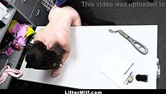 Shoplifter milf caught and punished in garage