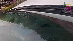 quase que o corno do meu marido policial v� eu dando dentro do carro para um pau gigantesco