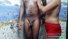 Indian Bhabhi Squirts in Bathroom Sex with Monster Cock