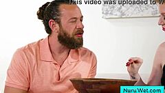 blonde masseuse gives relaxing nuru massage