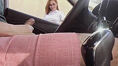 Hot girl gives handjob to me in the street