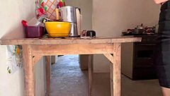 Theres No Way You Cant Cum Watching This Video Of The Maid Giving Her Ass In The Kitchen The Full Video Is On Sheer