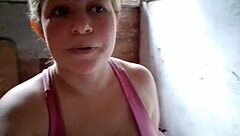 Blonde mel masturbates on webcam video call