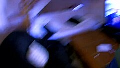 Shaved pussy brunette milf gets fucked hard in the kitchen.