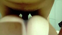 I watch beautiful Asian neighbor cum on ass after blowjob and fucking