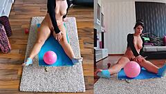 get fit and frisky with dual cam naked yoga spreading