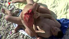 Beach Voyeur Catches Curvy Milf Sucking and Banging Doggystyle