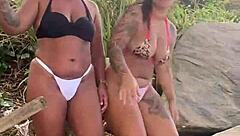 African and amateur couple’s beach sex scene with real ass action