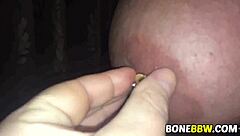 tied up big bbw tits punished in garage