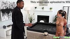 Petite Asian Masseur With Tattoos Gives Nuru Massage To Black Client