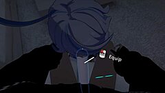 Kafka and Furina in a VR porn adventure with a goth boy