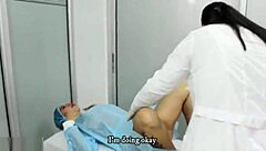 Pretty doctor examines me and makes me wet