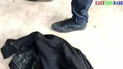 Big black cock fucking my chubby neighbor's shaved pussy
