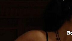 Big tits and ass get punished with a strapon