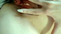 Busty brunette's solo sessions with vibrator and dildo