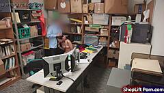 Redhead teen thief gets her pussy rammed by the lp officer in the office