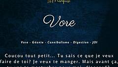 vore gives french joi with giantess instructions