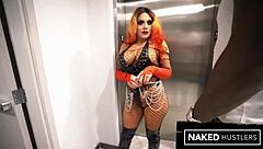 Red hair beauty gets a big cock in her vagina
