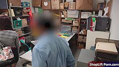 Redhead teen thief gets her pussy rammed by the lp officer in the office