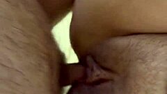 pov raw bareback sex with chubby milf stepmom, cum inside her shaved pussy