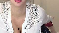 A neighbor with big natural tits enters your room. What will you do with her?