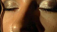 young woman in bondage enjoys a rough session