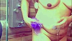 Hot Mexican Latina Flashes Tits and Orgasms