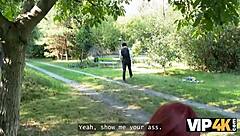 Sexy Redhead Miss Olivia Fucks In Public Street POV Cuckold Scene With Big Tits