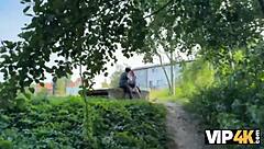 Sexy Redhead Miss Olivia Fucks In Public Street POV Cuckold Scene With Big Tits