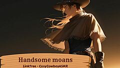 i'm handsome and moaning during solo orgasm with friend