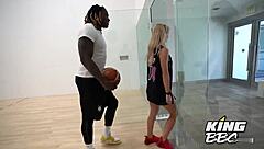 American beauty gets big cock in her mouth and vagina