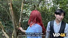 Sexy Redhead Miss Olivia Fucks In Public Street POV Cuckold Scene With Big Tits