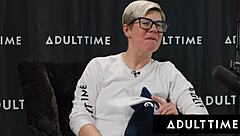 Lexi Lore and August Skye's monster cock shared threesome