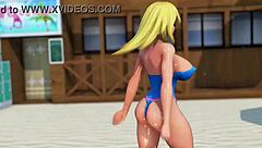 Dark magician girl from Yu-Gi-Oh in hentai action with big tits!