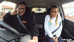 Busty milf fucks hard outdoors