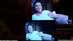 Hey, watch this Russian bride get slammed in interracial group action