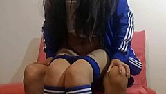 Petite teen student excited for homemade fun with tight pussy and natural tits