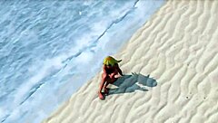 Dark magician girl from Yu-Gi-Oh in hentai action with big tits!