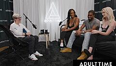 Lexi Lore and August Skye's monster cock shared threesome