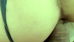 Natural tits bouncing while getting fucked in public