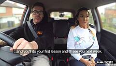 Busty milf fucks hard outdoors