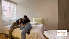 Scarlett and Chanel DISCOVER their new Tantaly sex doll and PLAY with it